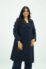 Trench-coat Classique Bleu nuit