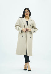 Manteau oversize écru