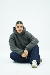 Sweat Capuche oversize Gris