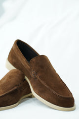 Mocassin en Daim- Marron chocolat