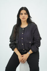 Bomber en tweed chic