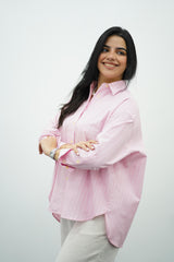 Chemise en popeline Rose Pastel