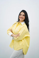 Chemise En popeline Jaune