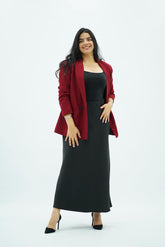 Jupe longue satinée noire