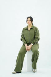 Ensemble jogging sporty Vert Olive