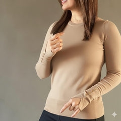 Pulls fin basiques col rond à boutons doré