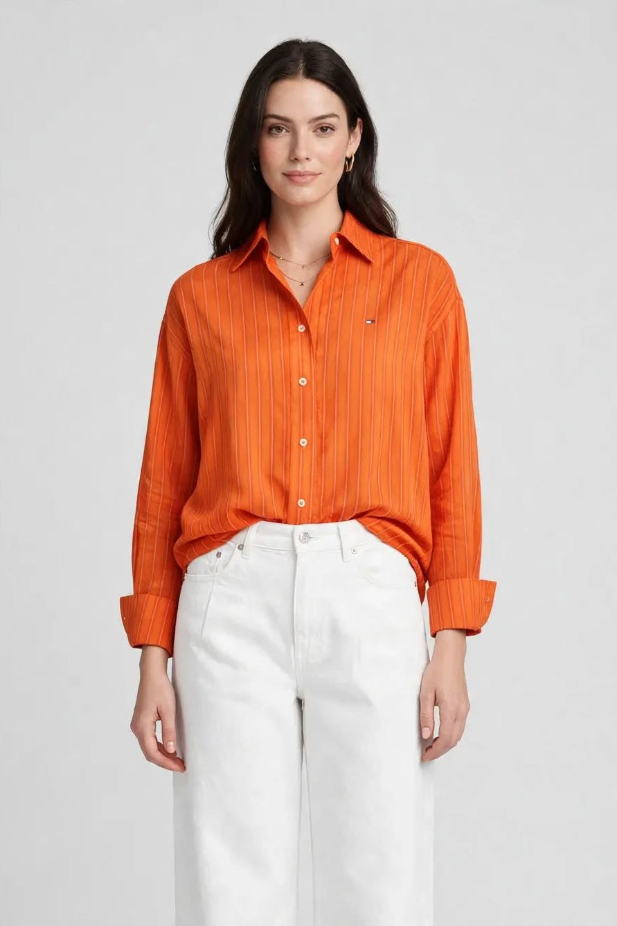 Chemise Oversize Rayée 🧡