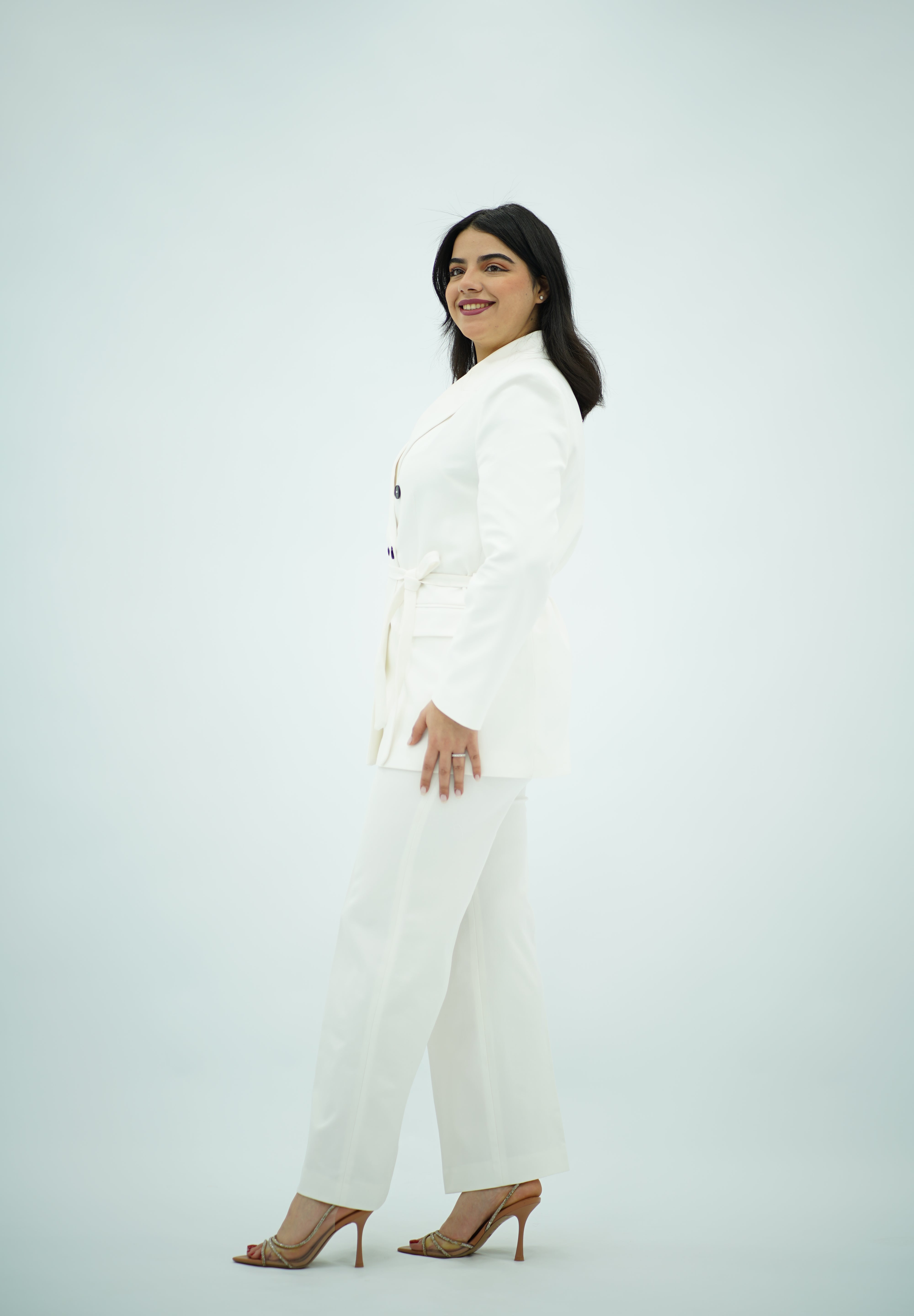 Tailleur en deux pièces, Blanc 🤍.