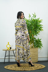 Robe Imprimée avec Ceinture – Chic Intemporel