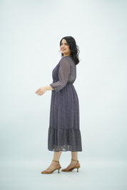 Robe Fluide à Volants – Imprimé