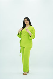 Ensemble en crêpe Vert Anis