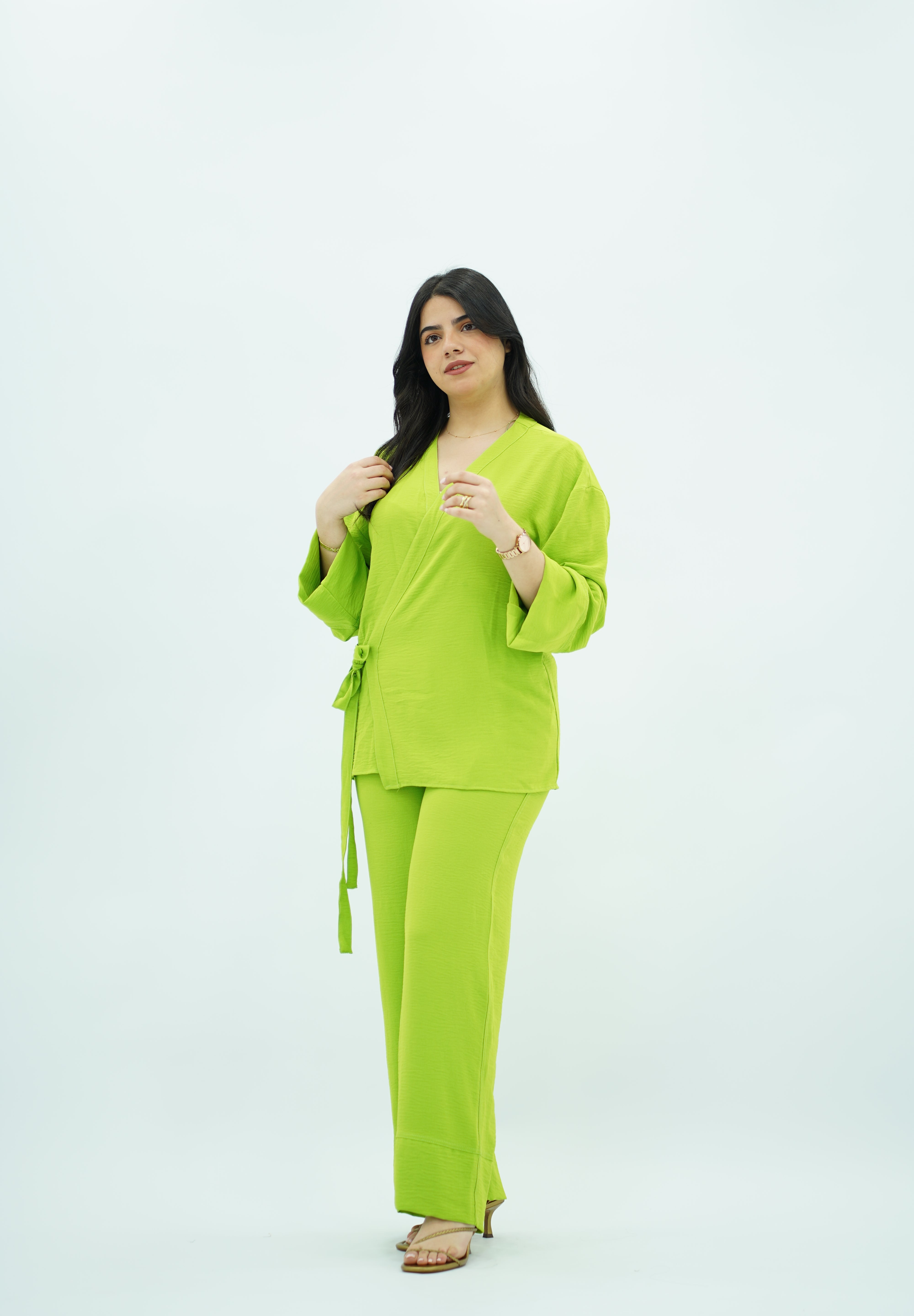 Ensemble en crêpe Vert Anis