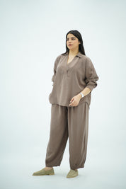 Ensemble Détente en Tencel Marron Glacé