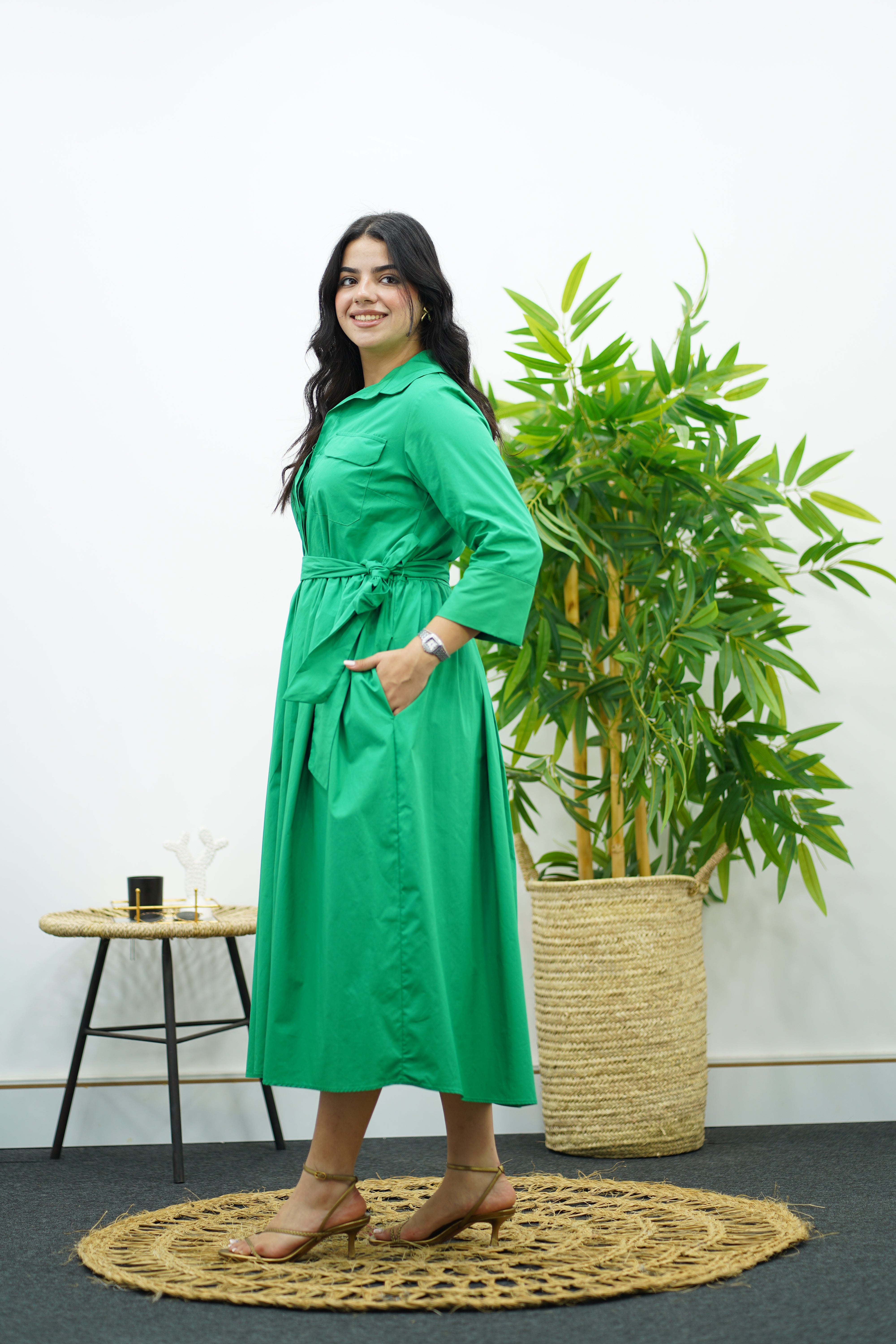 Robe En popeline verte 🍀