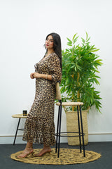 Robe à l’imprimé fluide léopard
