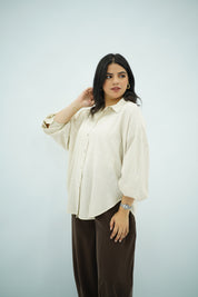 Chemise Beige écru en Lin