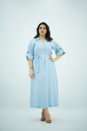 Robe En Lin Bleu ciel