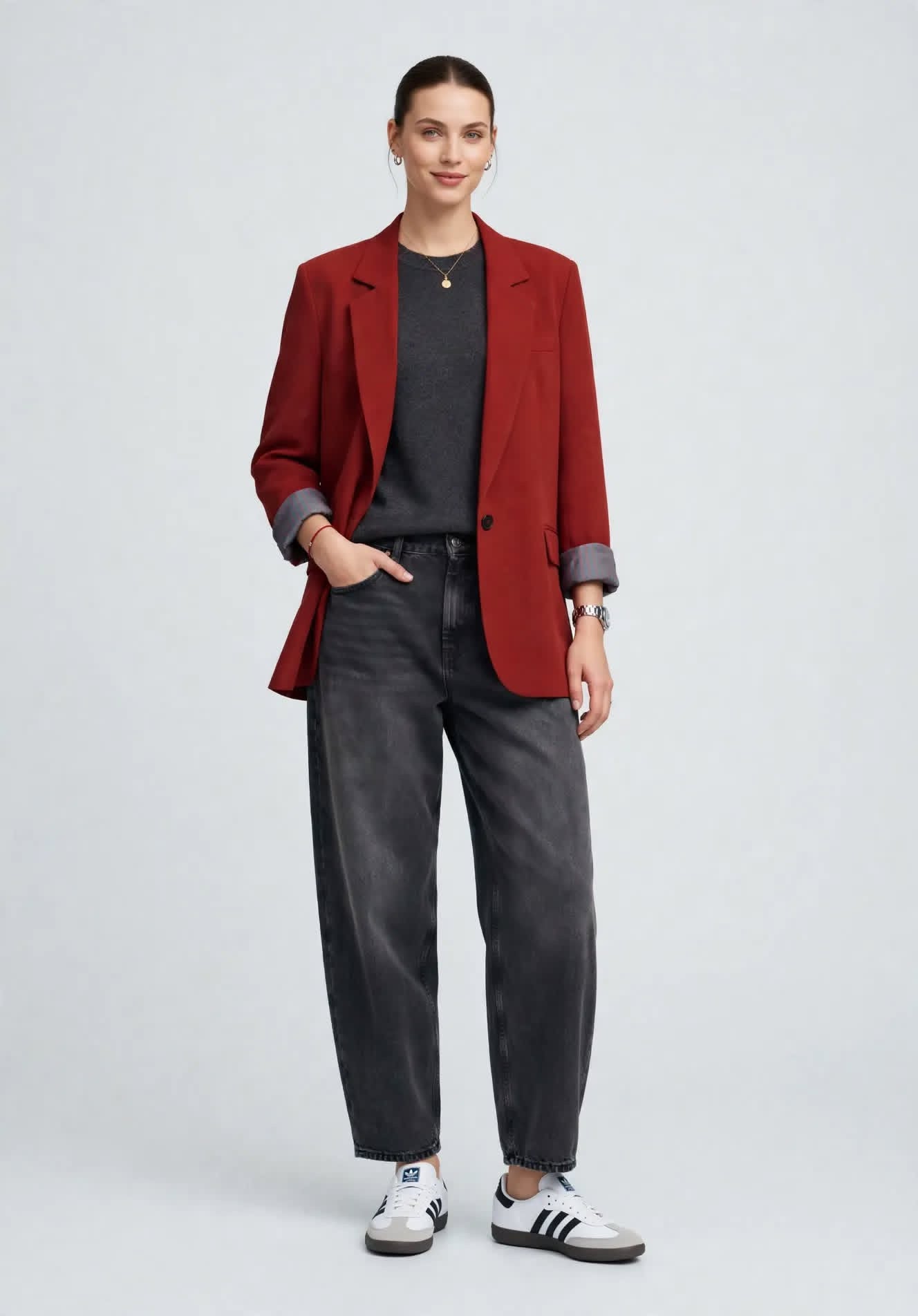Blazer Oversize Bordeaux