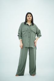 Ensemble Vert militaire Matière Tencel