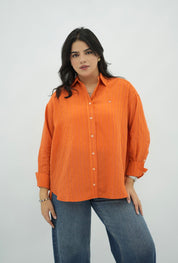 Chemise Oversize Rayée 🧡
