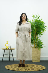 Robe En Lin - Beige