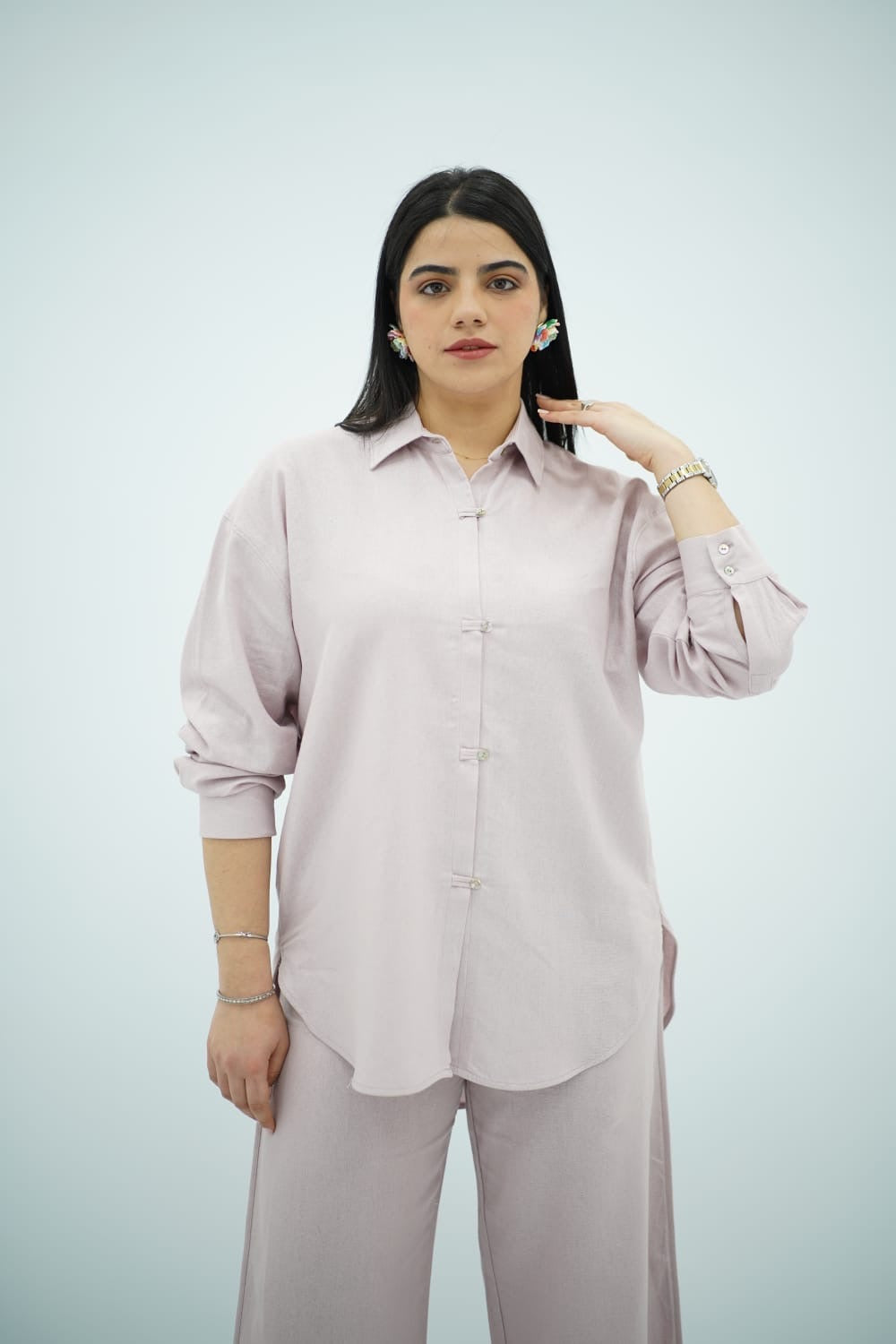 Ensemble Mauve - Chic Coréen Fluide