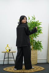 Ensemble en Lin Noir Oversize