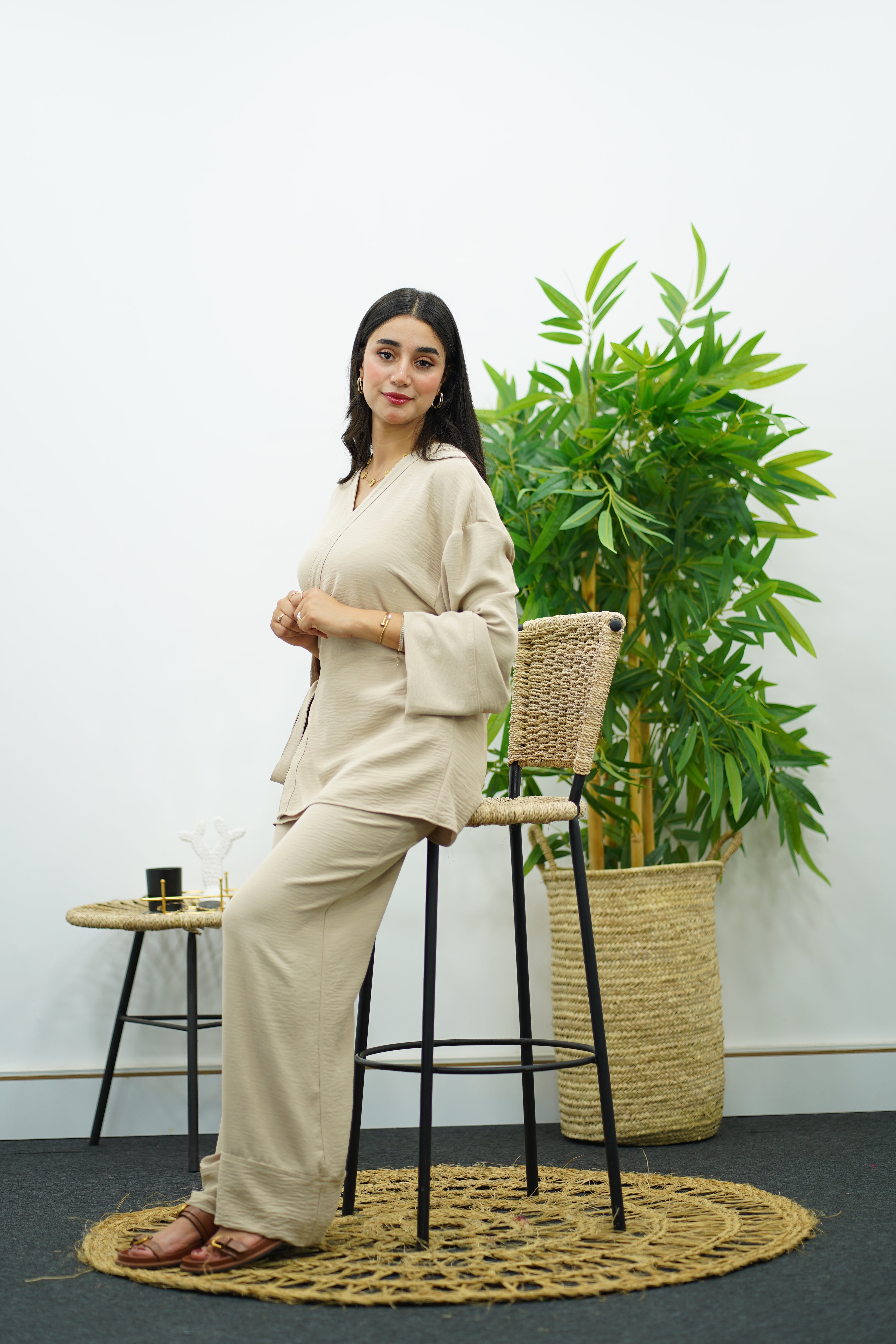 Ensemble Beige Croisé
