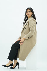 Manteau Long Classique – Beige Élégant