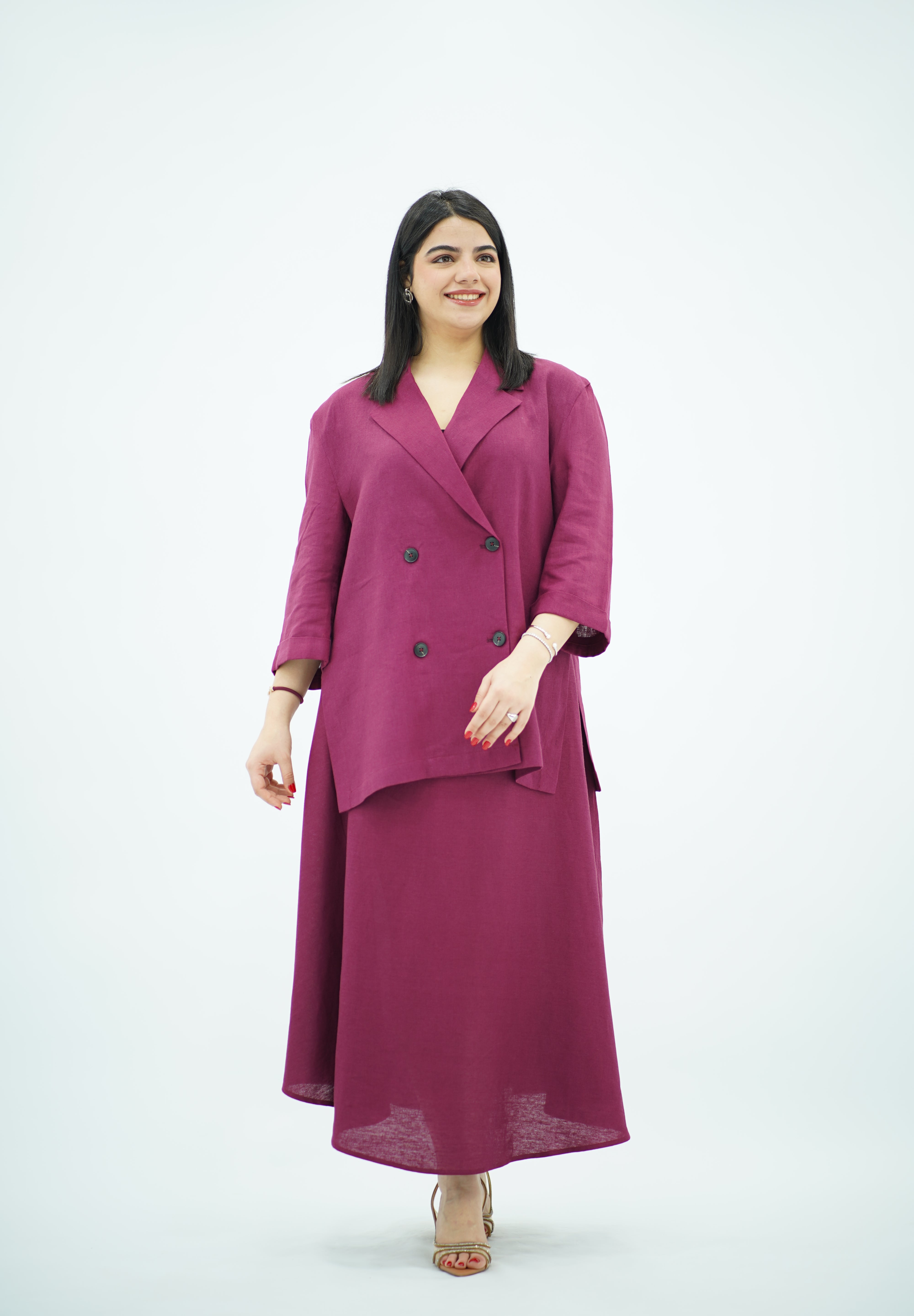 Ensemble Jupe Riviera - en Lin Magenta