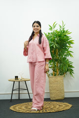 Ensemble en lin - Rose clair