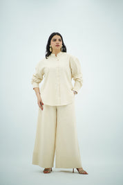 Ensemble en Lin Blanc cassé