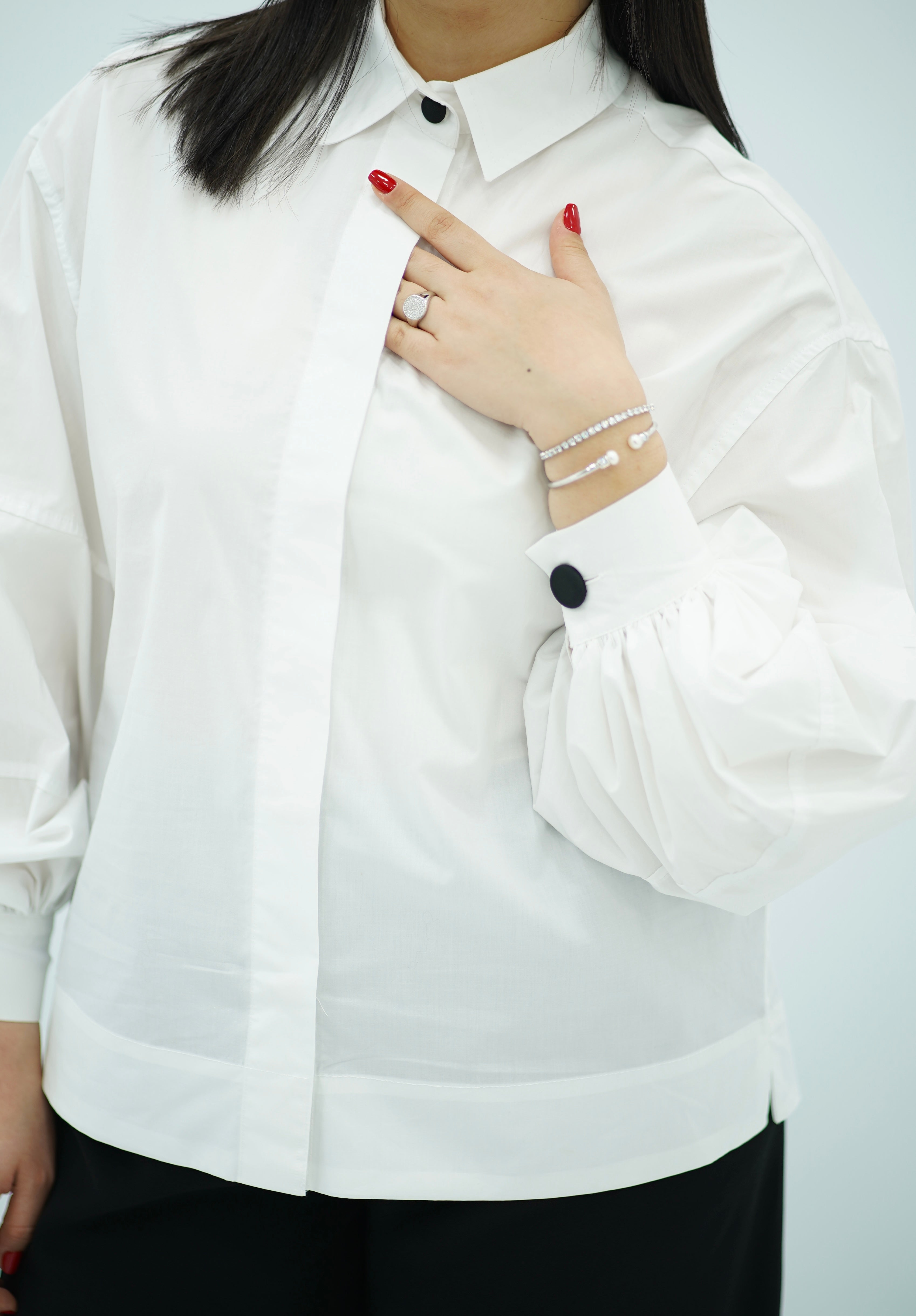 Chemise à Manches Bouffantes