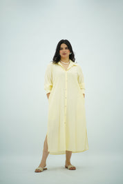 Robe fluide jaune pastel