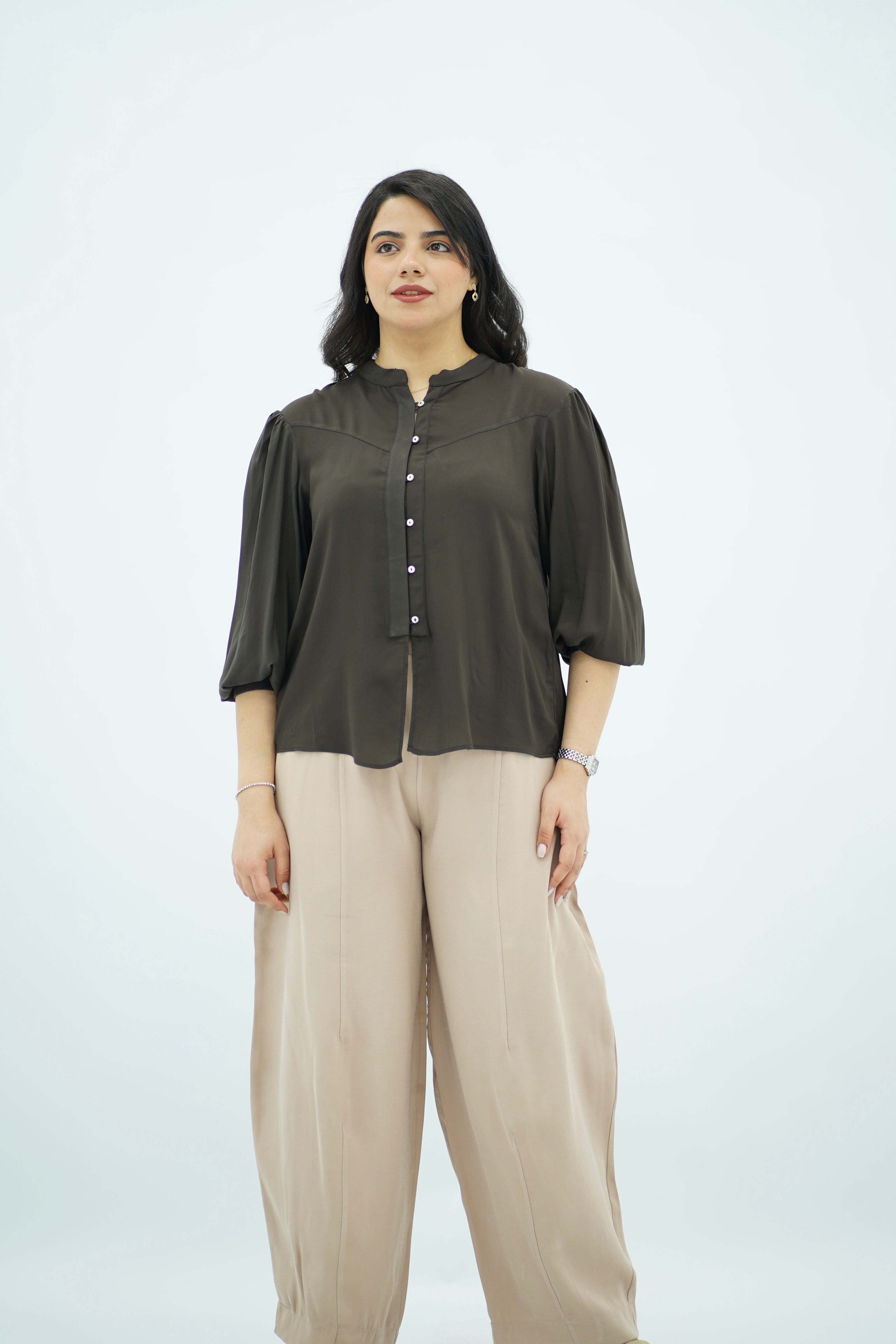 Chemise Fluide Marron