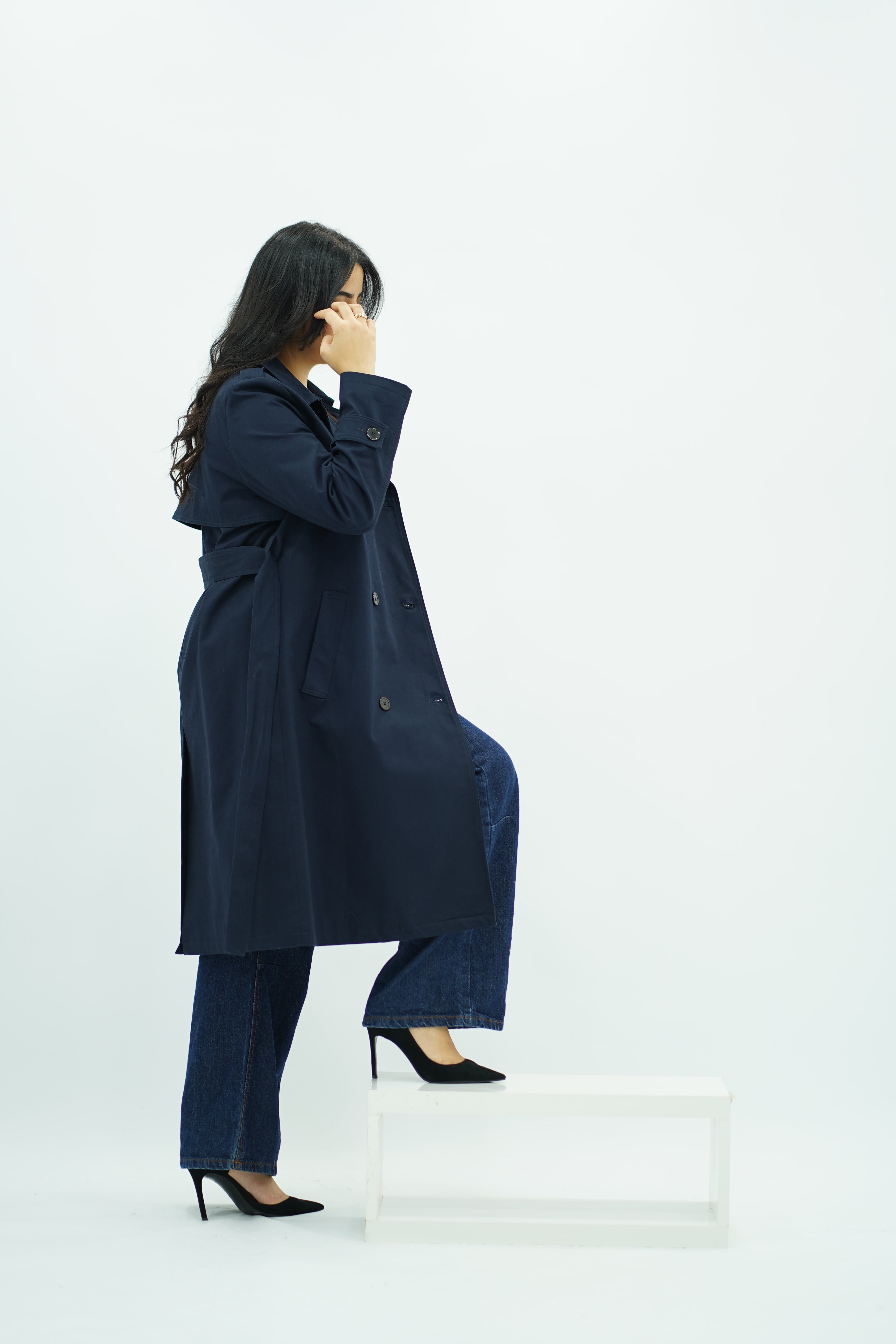Trench-coat Classique Bleu nuit