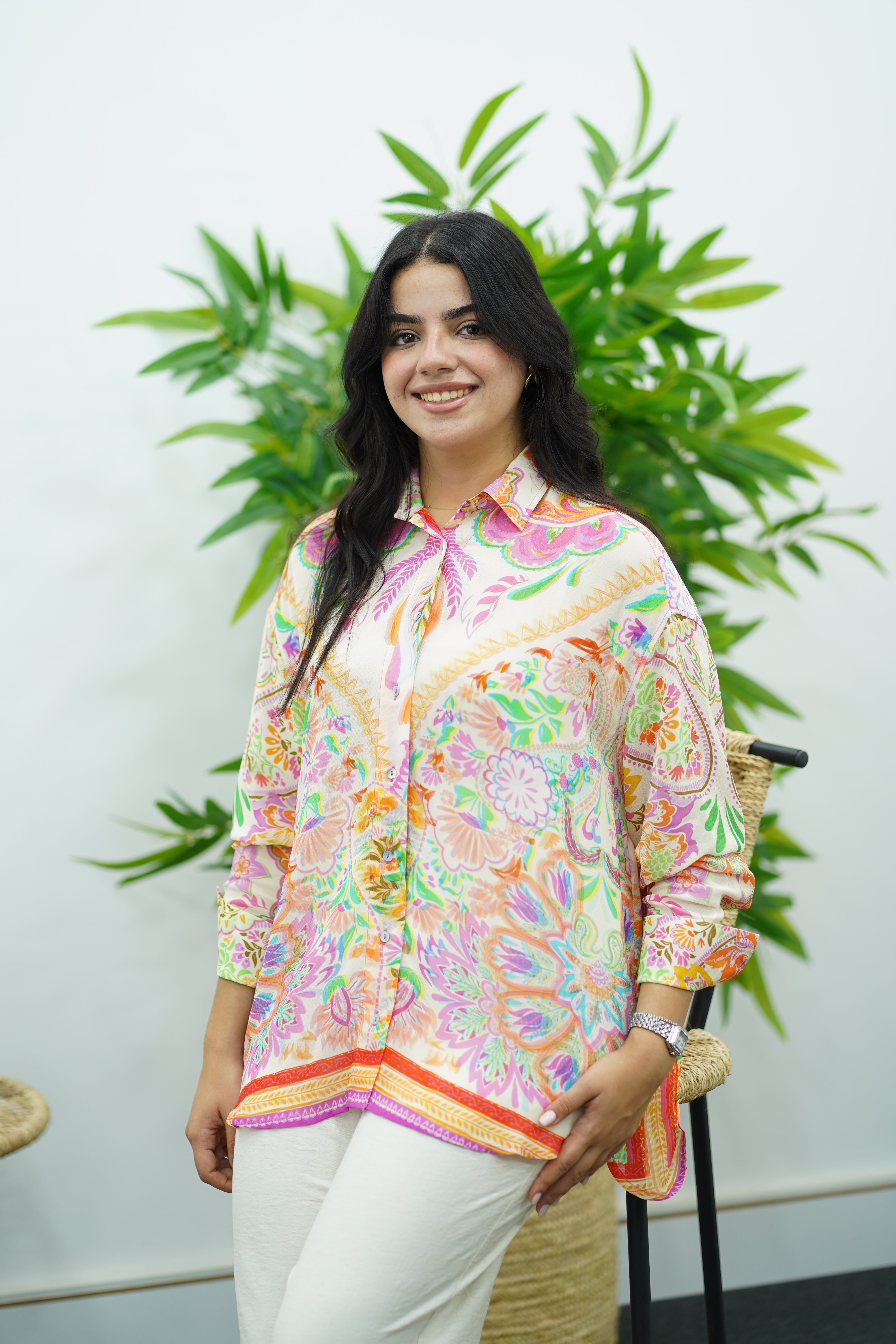 Chemise imprimée oversize florale 💐