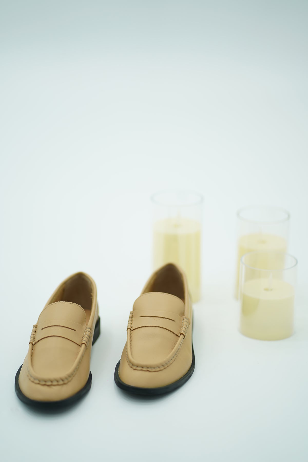 Mocassins cuir En Beige