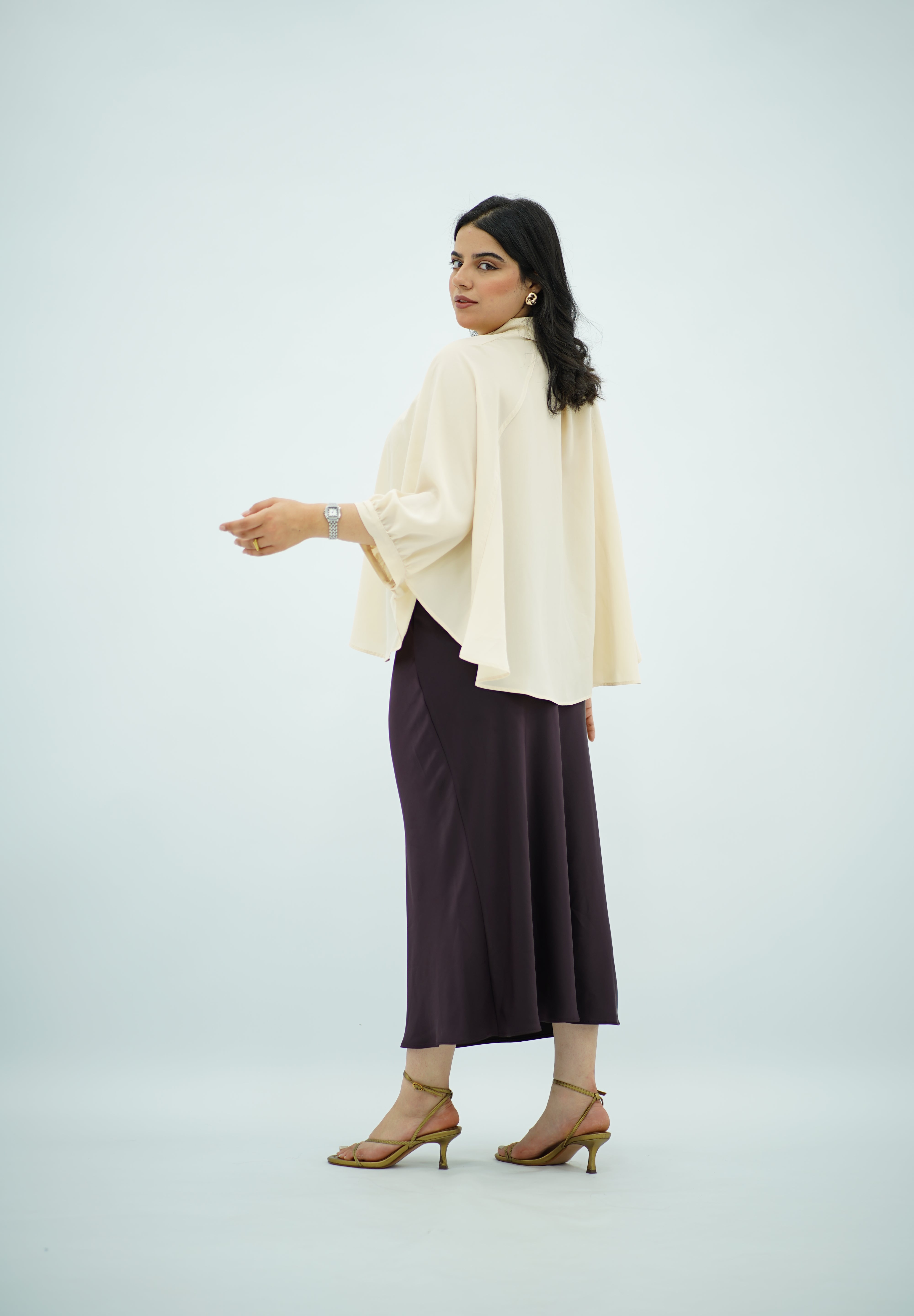 Chemise Blanc cassé En Mousseline