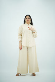 Ensemble en Lin Blanc cassé