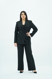 Tailleur Noir Ceinturé