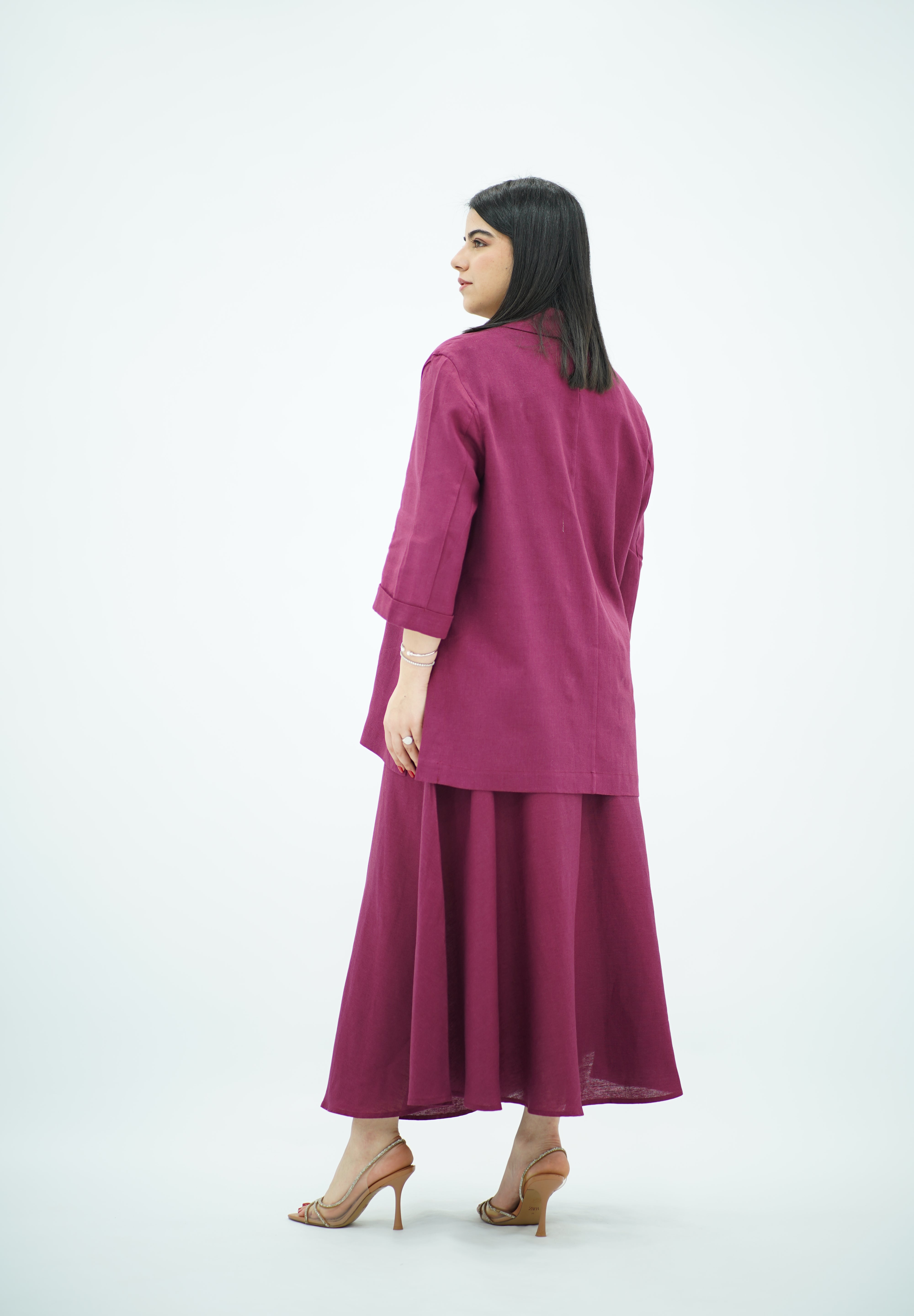 Ensemble Jupe Riviera - en Lin Magenta