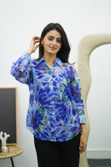 Chemise imprimée en mousseline