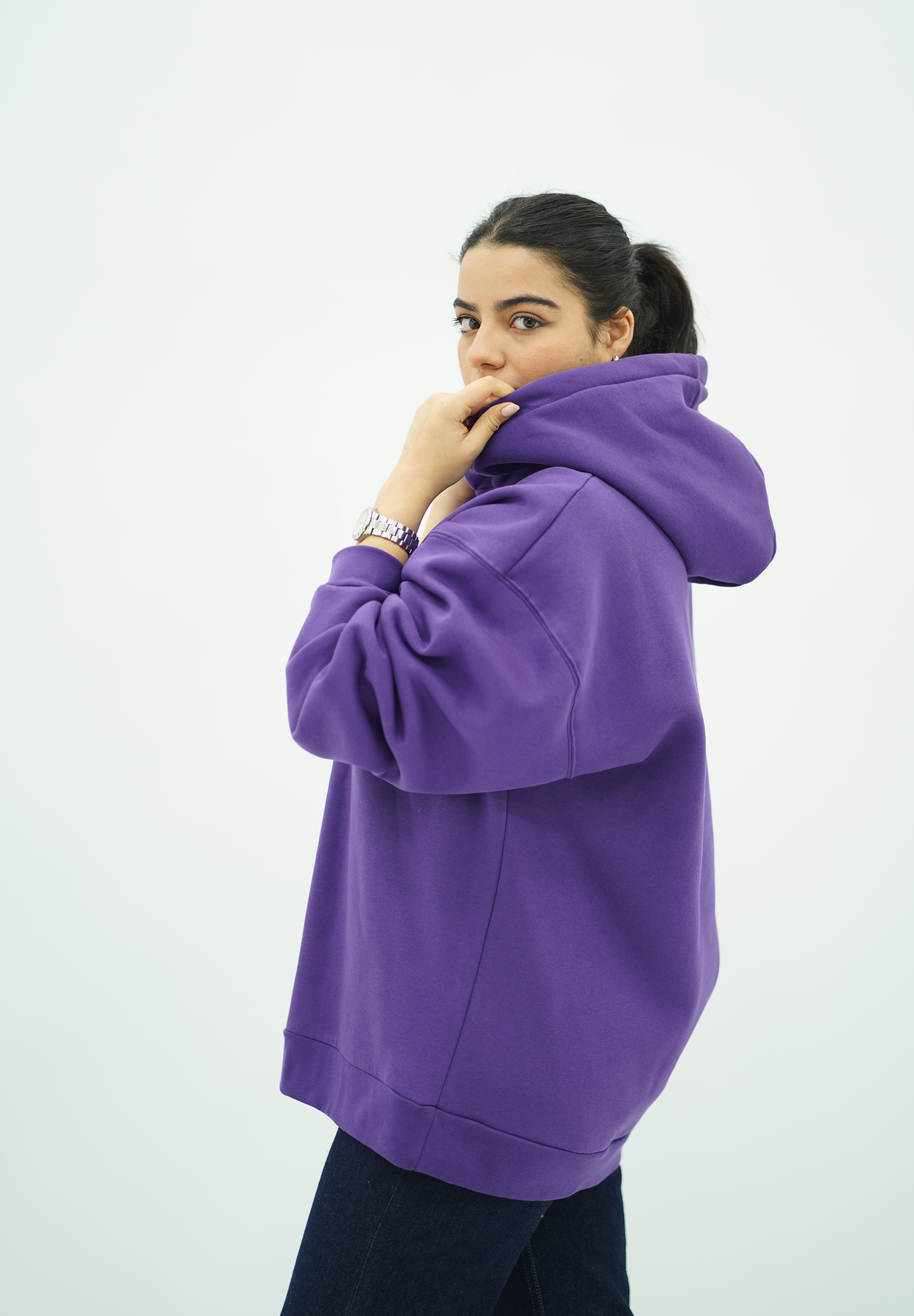 Capuche oversize Violet