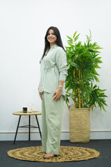 Ensemble en lin - Vert eau