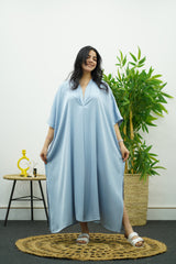 Robe Gandoura - bleu ciel