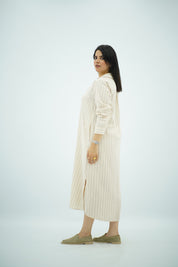 Robe chemise Beige en Lin