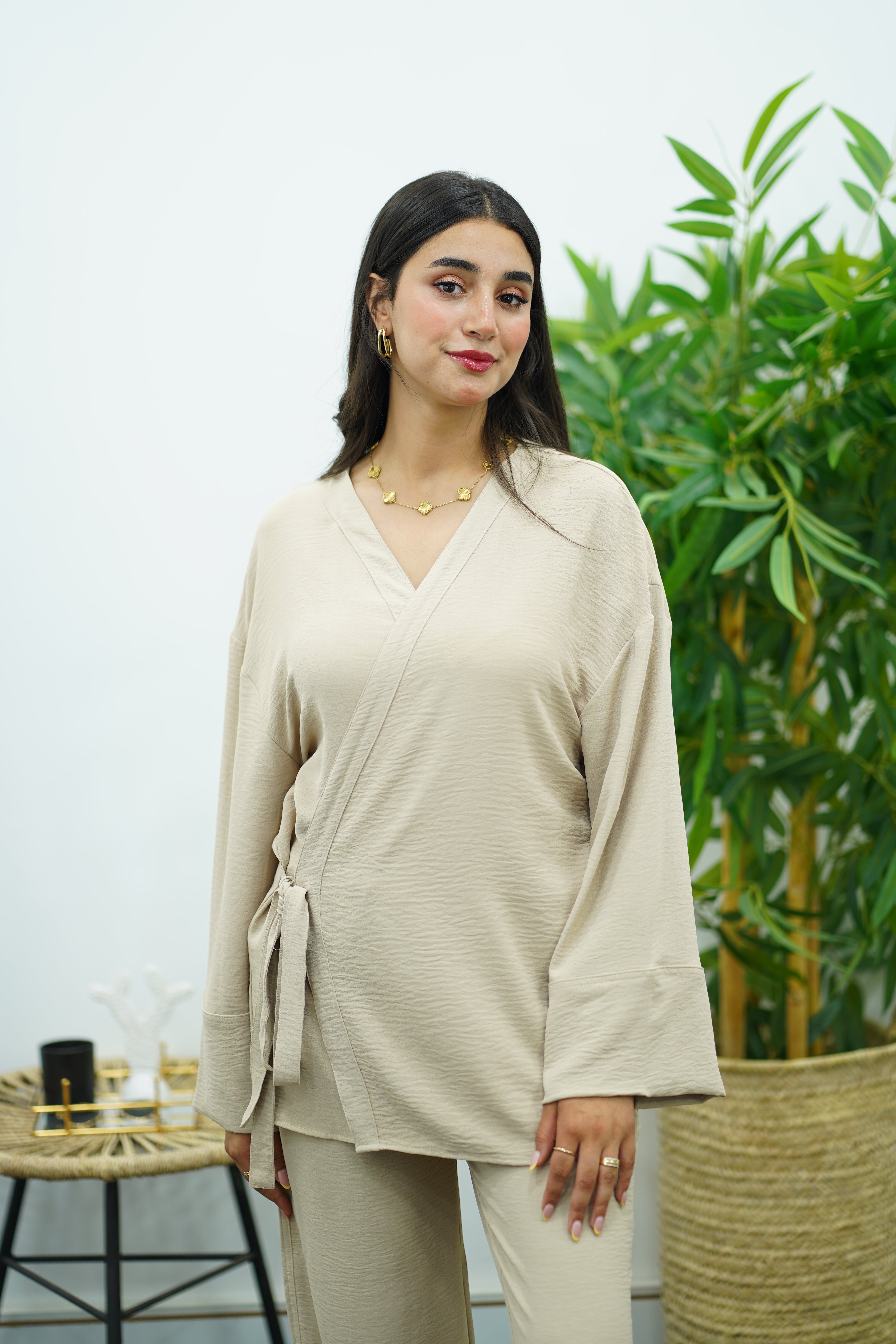Ensemble Beige Croisé