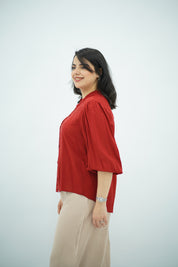 Chemise Rouge Fluide