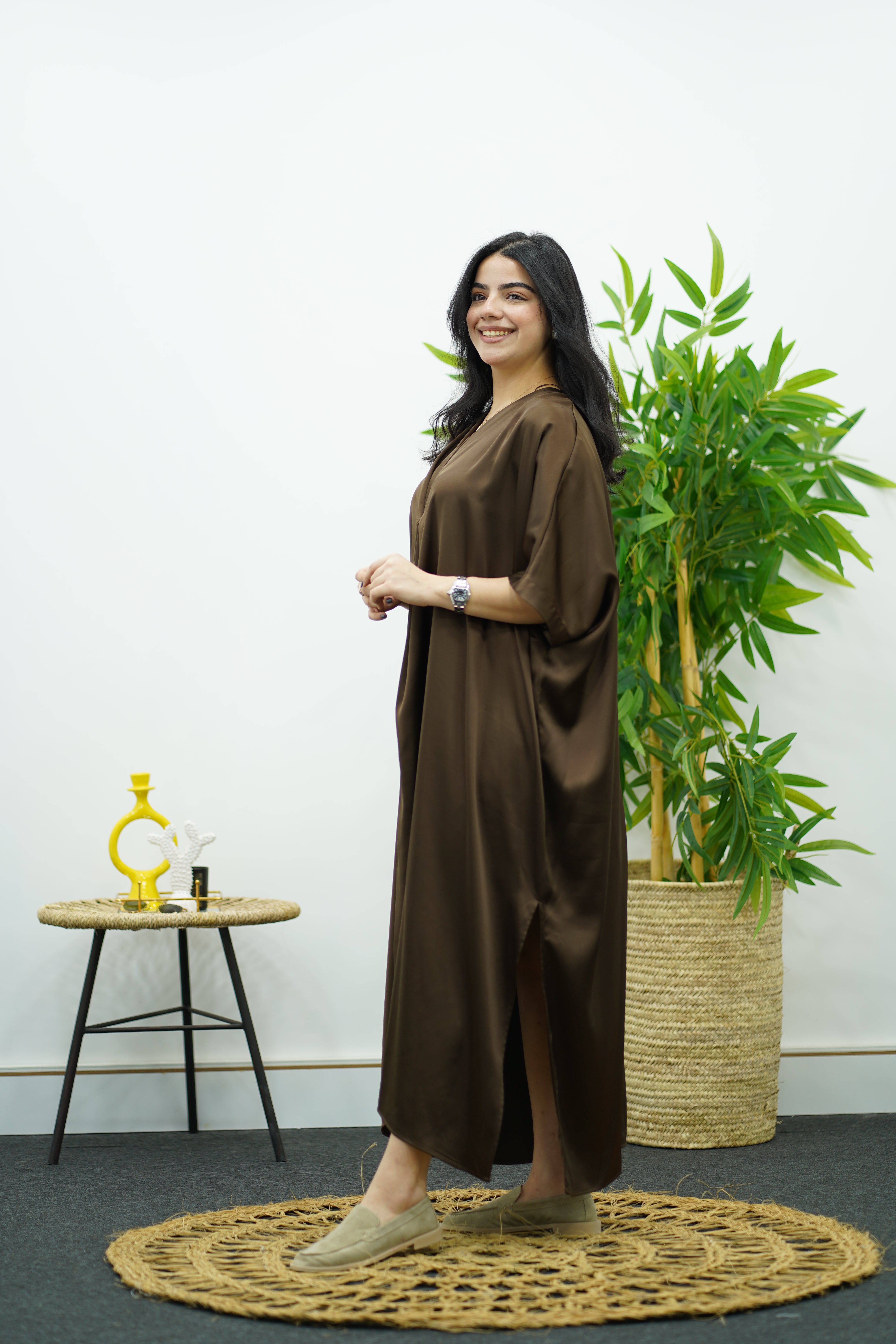Robe Gandoura - Marron Chocolat